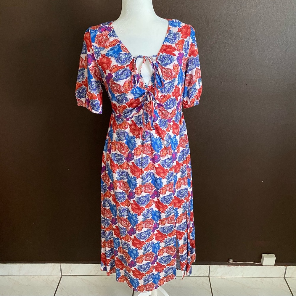 NSR Womens size Medium Midi Maxi Floral Dress New